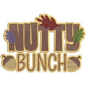 Nutty Bunch Fall Filled Thanksgiving Machine Embroidery Design Digitized Pattern
